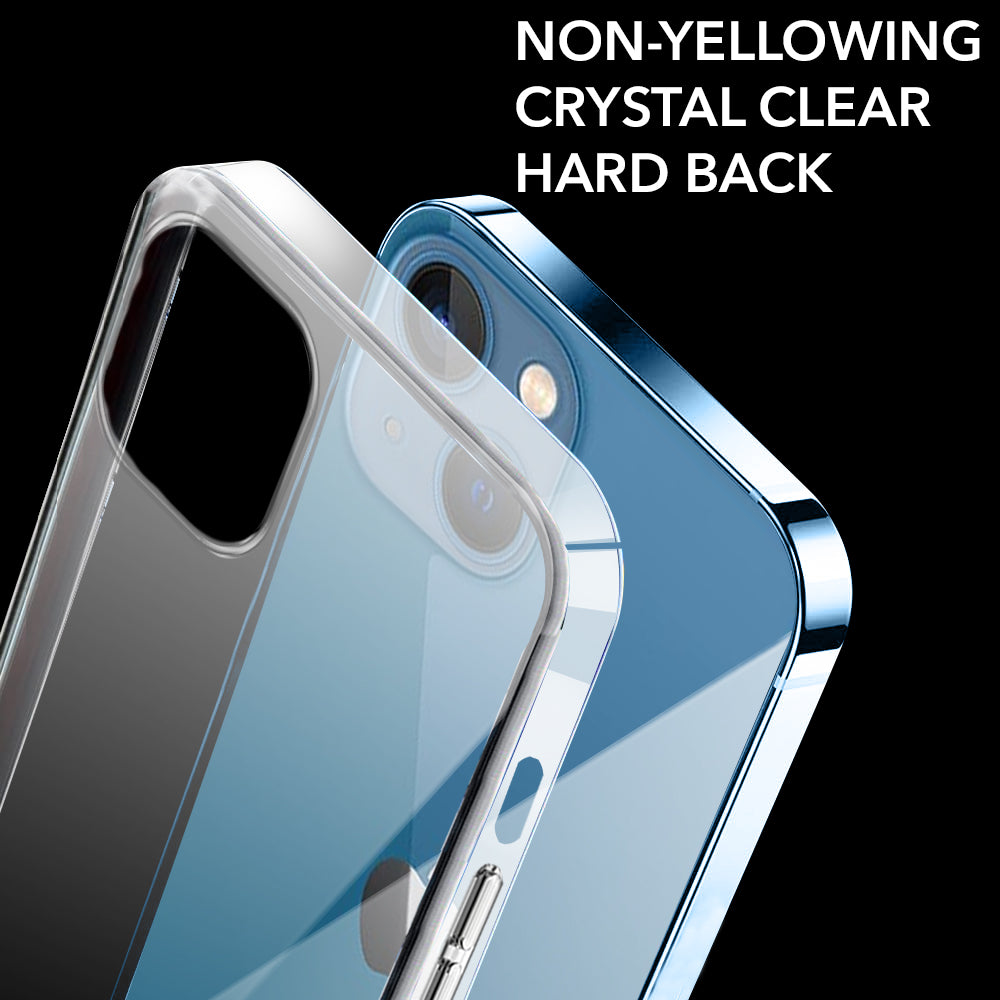 For Apple iPhone 13 Back Cover Case (Hard Anti Yellow Clear Case | Drop & Camera Protection | Shockproof Polycarbonate)