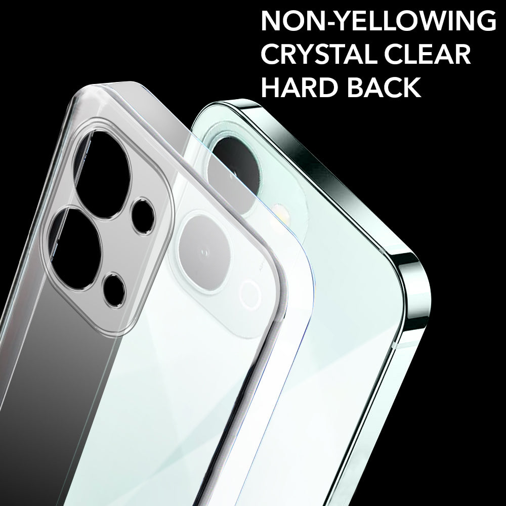 For Vivo iQOO Z11x 5G Back Cover Case Lifetime Anti-Yellow Clear (Sleek Hard Crystal | Shockproof and Camera Protection)