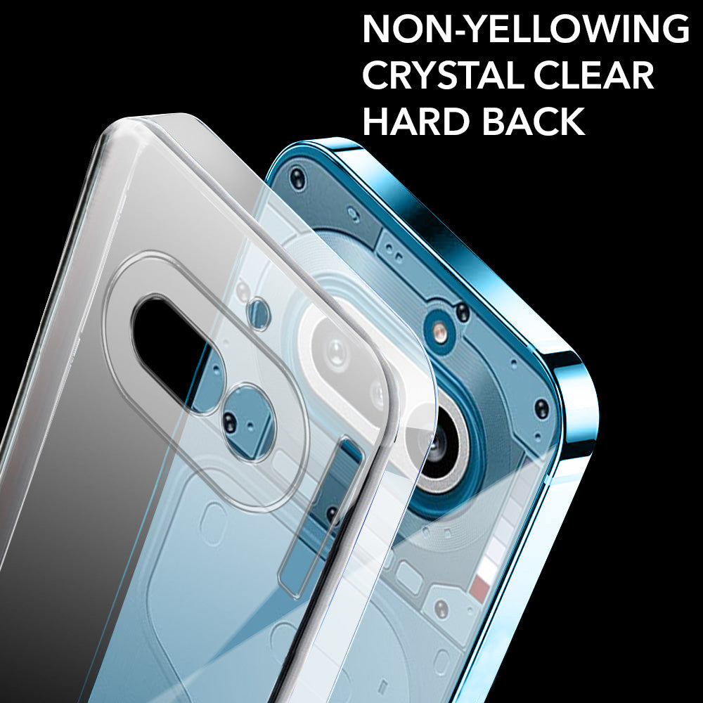 For Nothing Phone 4A 5G Back Cover Case Lifetime Anti-Yellow Clear (Sleek Hard Crystal | Shockproof and Camera Protection)