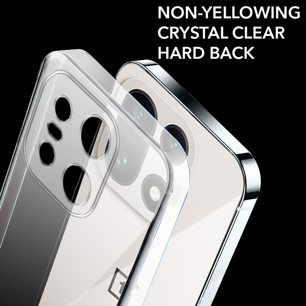 For OnePlus 15 5G Back Cover Case Lifetime Anti-Yellow Clear (Sleek Hard Crystal | Shockproof and Camera Protection)