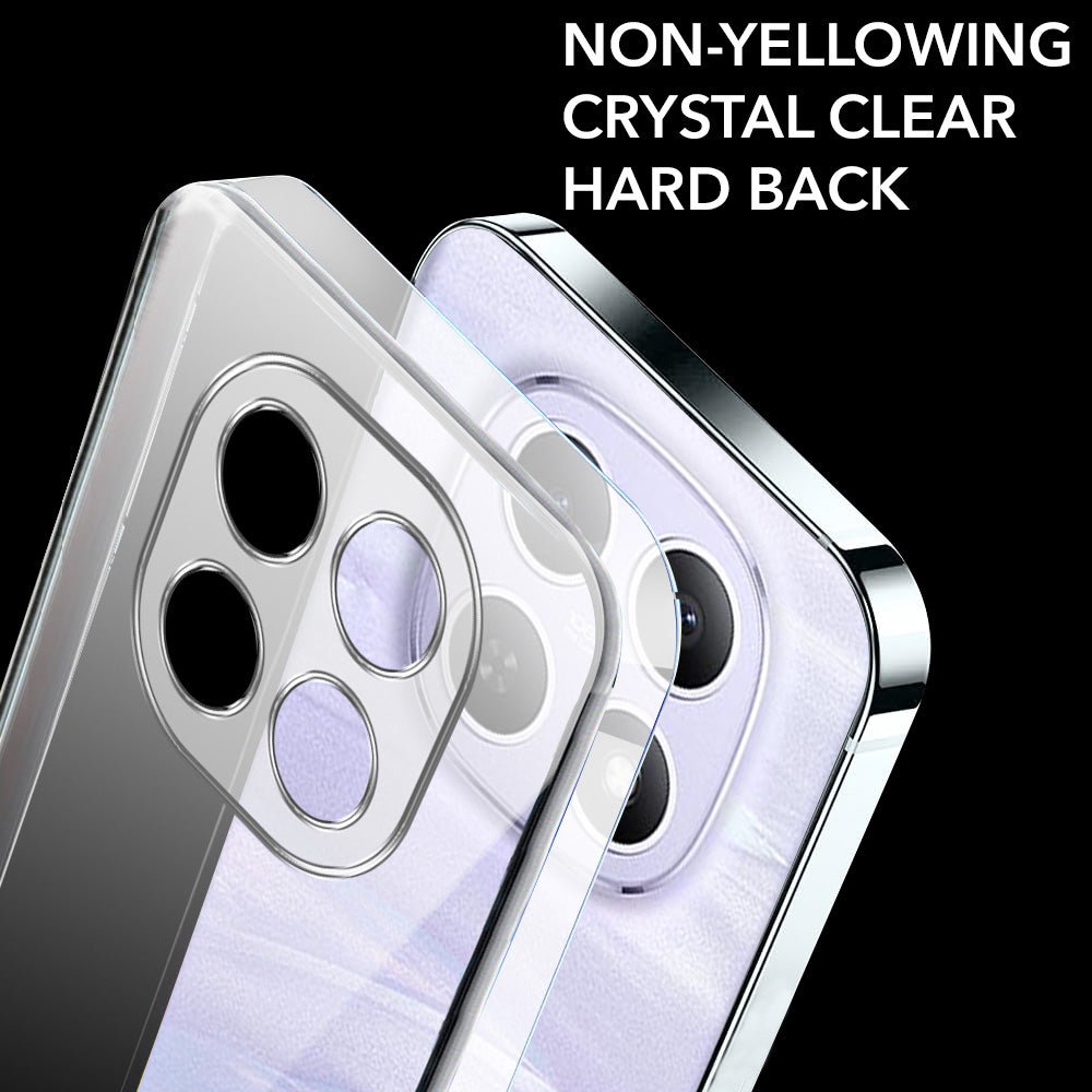 For Redmi note 15 | Redmi note 15 SE (5G) Back Cover Case Lifetime Anti-Yellow Clear (Sleek Hard Crystal | Shockproof and Camera Protection)