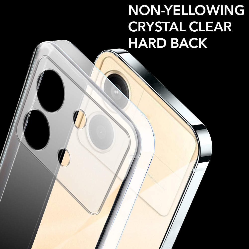 For Poco X6 Neo 5G Back Cover Case Lifetime Anti-Yellow Clear (Sleek Hard Crystal | Shockproof and Camera Protection)