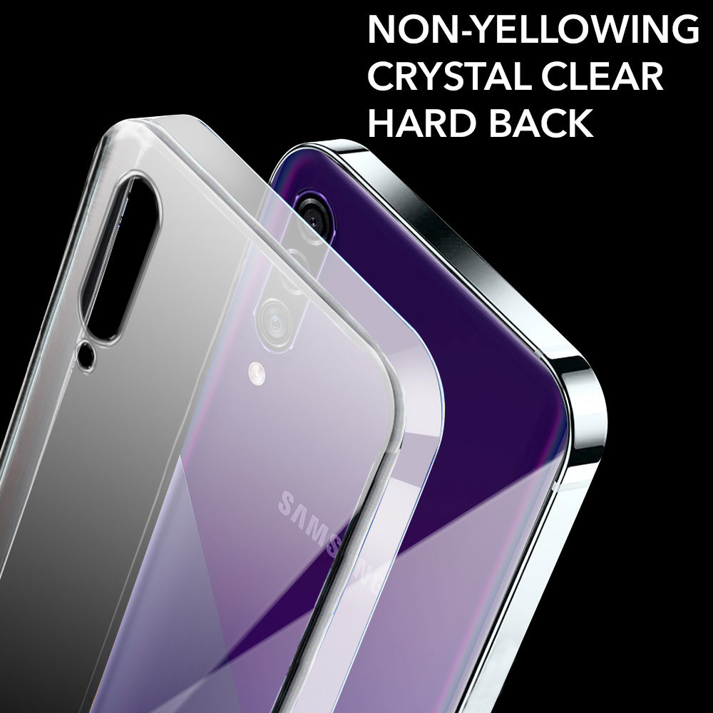 For Samsung Galaxy A30s Back Cover Case (Hard Anti Yellow Clear Case | Sleek Hard Crystal Clear | Drop & Camera Protection | Shockproof Polycarbonate)