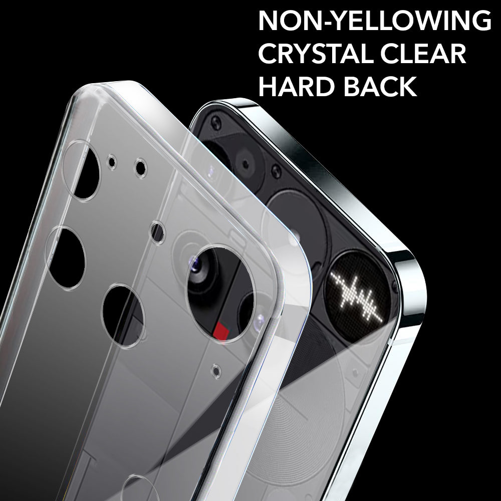 For Nothing Phone 3 Lifetime Anti-Yellow Clear Back Cover Case (Sleek Hard Crystal | Shockproof and Camera Protection)