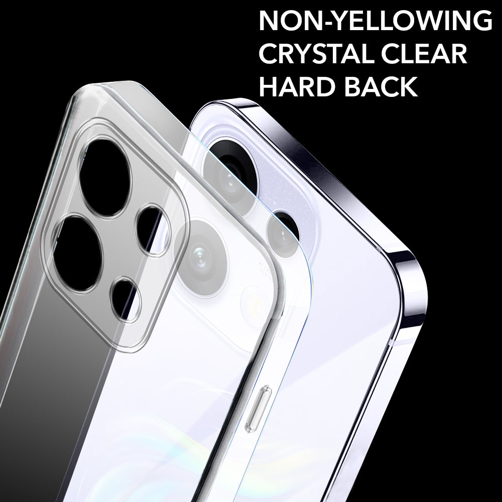 For Oppo Reno 16C 5G Back Cover Case Lifetime Anti-Yellow Clear (Sleek Hard Crystal | Shockproof and Camera Protection)