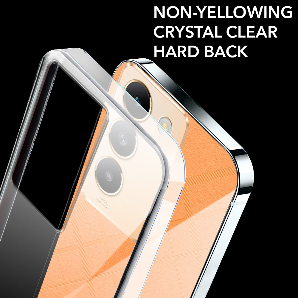 For Vivo Y200e Back Cover Case (Hard Anti Yellow Clear Case | Drop & Camera Protection | Shockproof Polycarbonate)