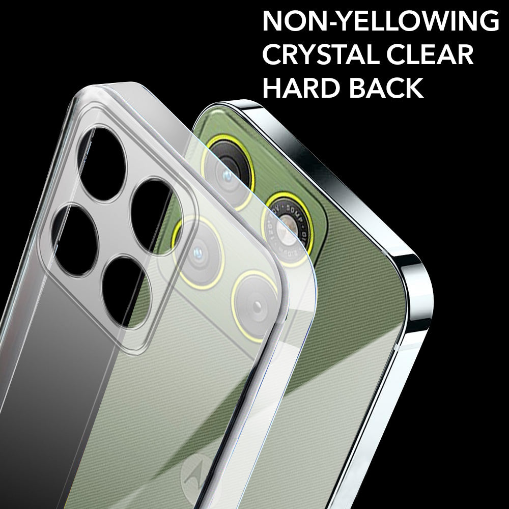 For Motorola Moto Edge 70 Back Cover Case Lifetime Anti-Yellow Clear (Sleek Hard Crystal | Shockproof and Camera Protection)