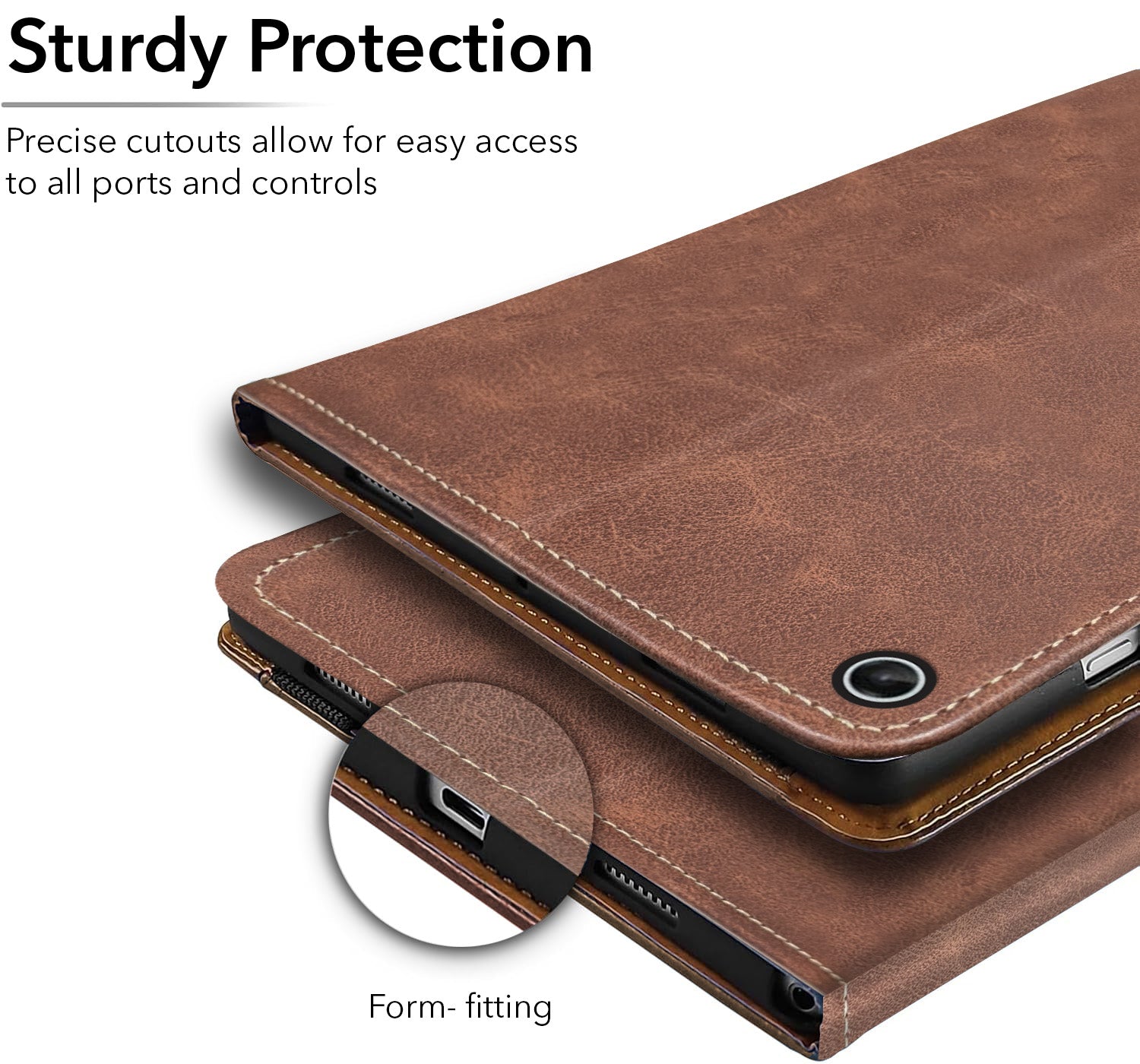 For Flip Cover Folio Case Lenovo Tab M10 Plus (3rd Gen) 12 Inch (PU Leather | Multi-Angle Smart Stand | Card Storage Slots | Silicone Back Pouch)
