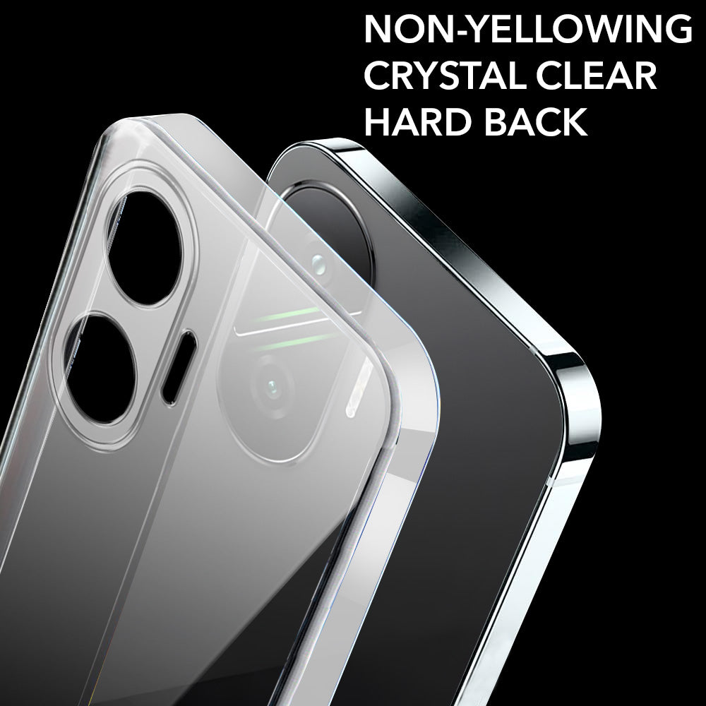 For Xiaomi Poco F7 5G Back Cover Case Lifetime Anti-Yellow Clear (Sleek Hard Crystal | Shockproof and Camera Protection)
