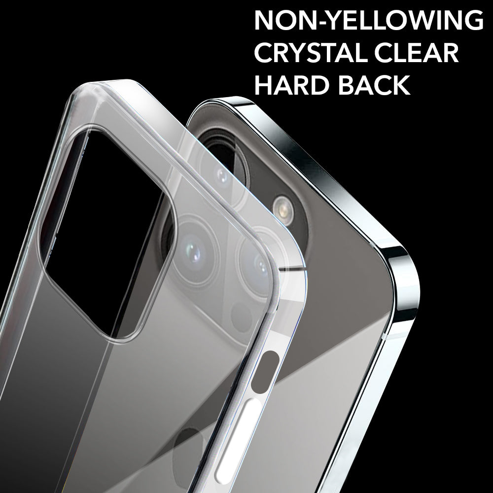For Apple iPhone 14 Pro Back Cover Case (Hard Anti Yellow Clear Case | Drop & Camera Protection | Shockproof Polycarbonate)