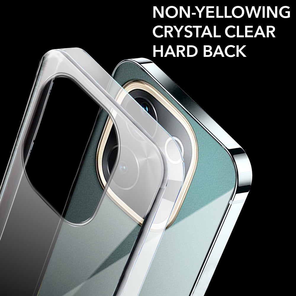 For Vivo T3 Pro Back Cover (Hard Anti Yellow Clear Case | Drop & Camera Protection | Shockproof Polycarbonate)