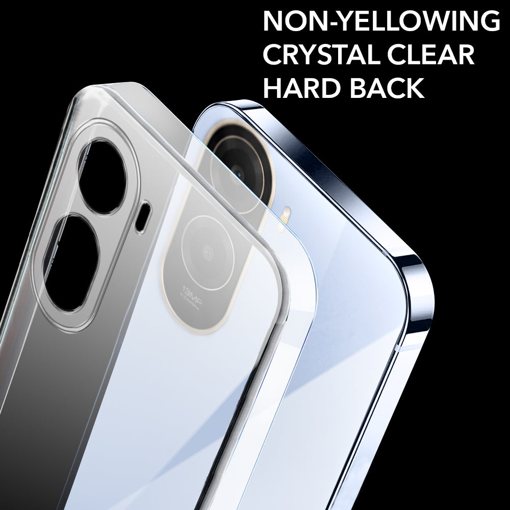 For Poco C81 Back Cover Case Lifetime Anti-Yellow Clear (Sleek Hard Crystal | Shockproof and Camera Protection)