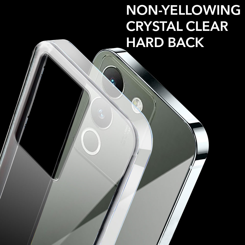 For Vivo Y200 Back Cover Case (Hard Anti Yellow Clear Case | Drop & Camera Protection | Shockproof Polycarbonate)