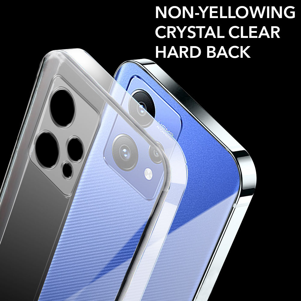 For Realme Narzo 50 Pro Back Cover Case (Hard Anti Yellow Clear Case | Sleek Hard Crystal Clear | Drop & Camera Protection | Shockproof Polycarbonate)