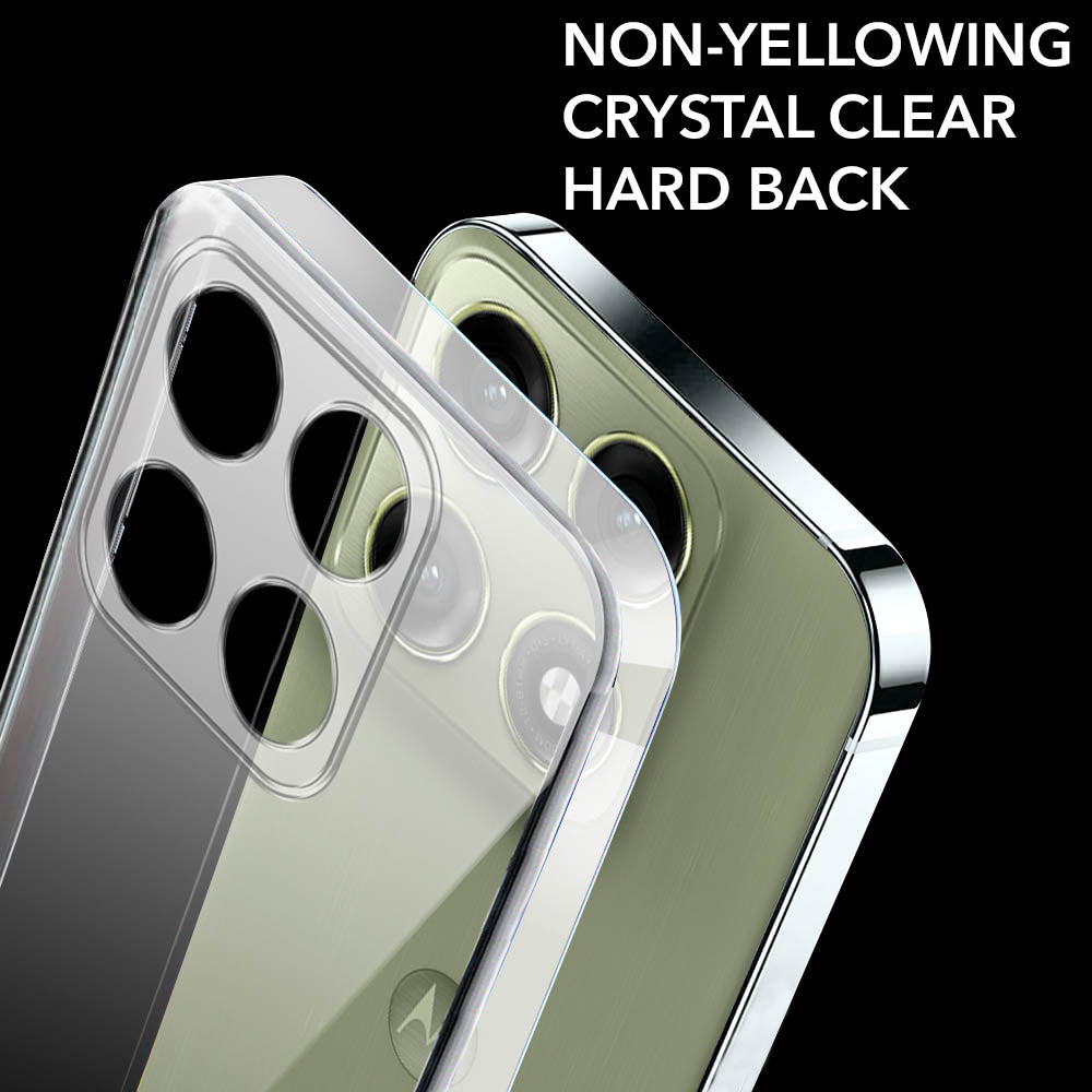 For Motorola Edge 70 Pro |  Motorola Edge 70 Pro Plus Back Cover Case Lifetime Anti-Yellow Clear (Sleek Hard Crystal | Shockproof and Camera Protection)