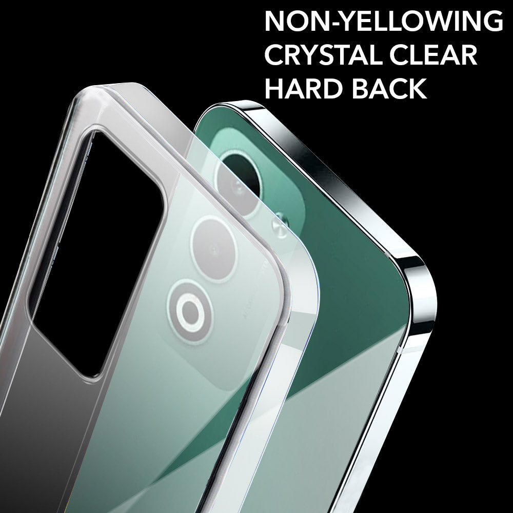 For Oppo A5 5G Back Cover Case Lifetime Anti-Yellow Clear (Sleek Hard Crystal | Shockproof and Camera Protection)