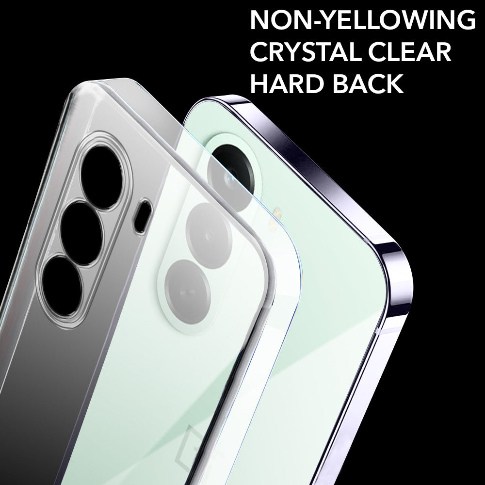 For OnePlus Nord CE 6 Lite Back Cover Lifetime Anti-Yellow Clear (Sleek Hard Crystal | Shockproof and Camera Protection)