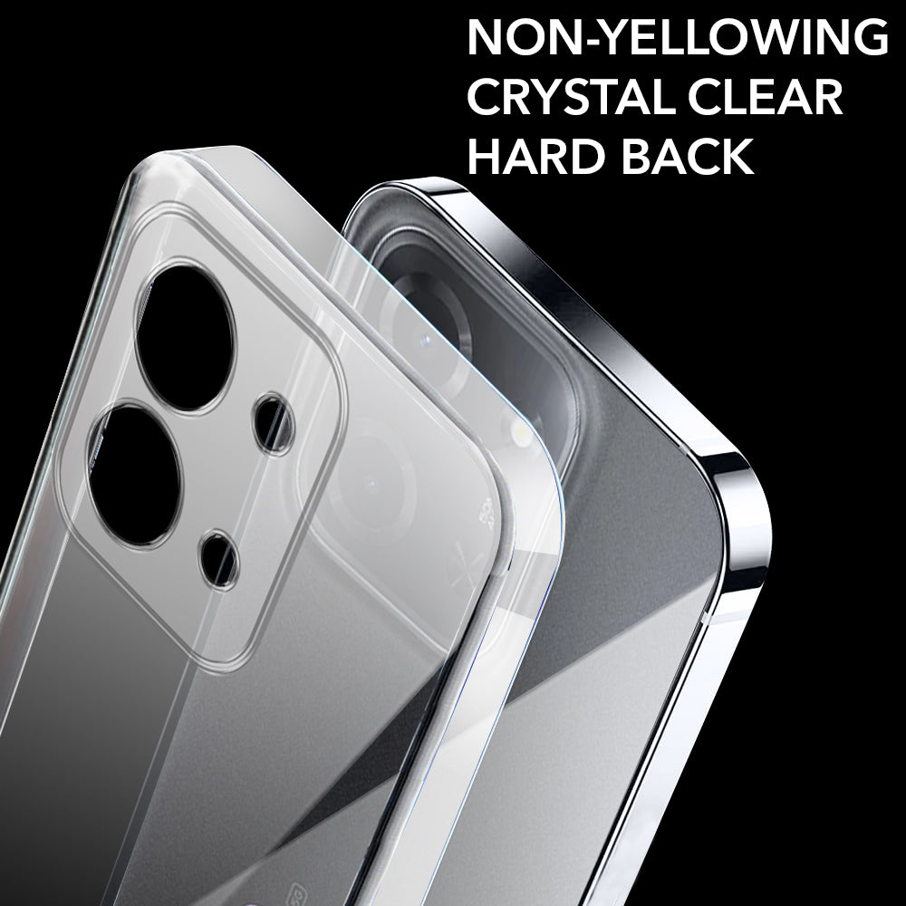 For Poco C85 5G Back Cover Case Lifetime Anti-Yellow Clear (Sleek Hard Crystal | Shockproof and Camera Protection)