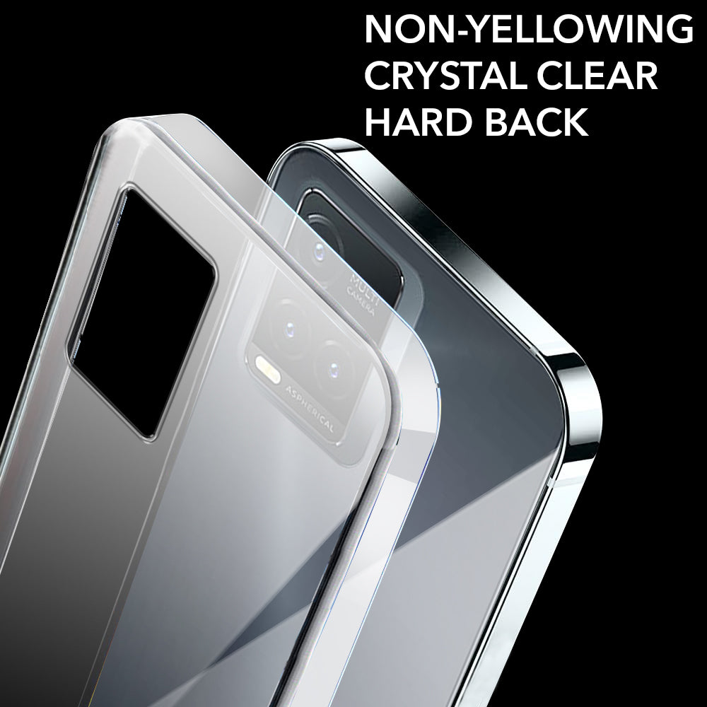 For Vivo T1x 4G (India) Back Cover Case (Hard Anti Yellow Clear Case | Drop & Camera Protection | Shockproof Polycarbonate)