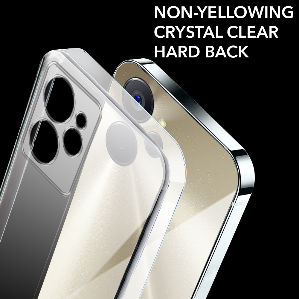 For Realme 9i 5G Back Cover Case Lifetime Anti-Yellow Clear (Sleek Hard Crystal | Shockproof and Camera Protection)