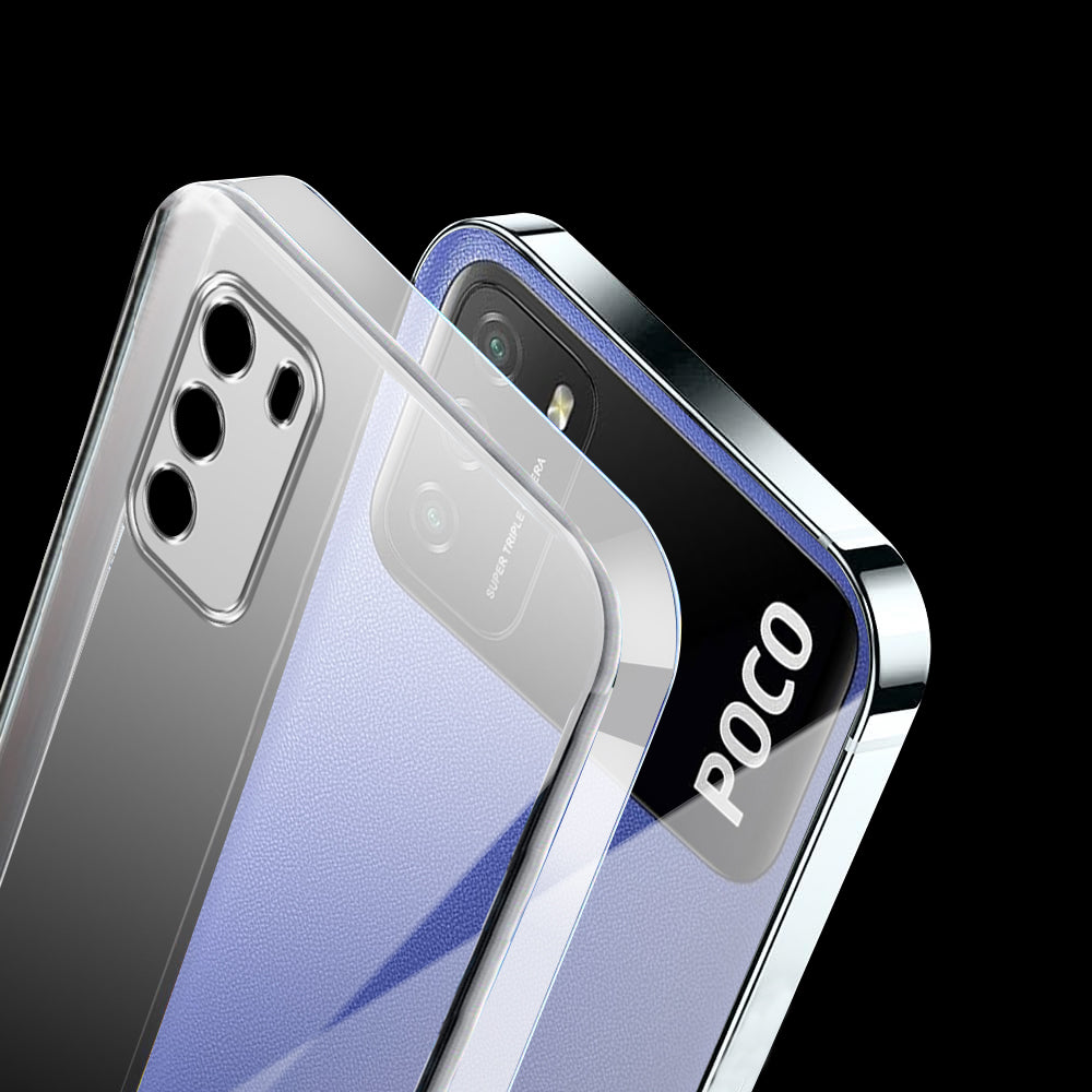 For Xiaomi Poco M3 Back Cover Case (Hard Anti Yellow Clear Case | Sleek Hard Crystal Clear | Drop & Camera Protection | Shockproof Polycarbonate)