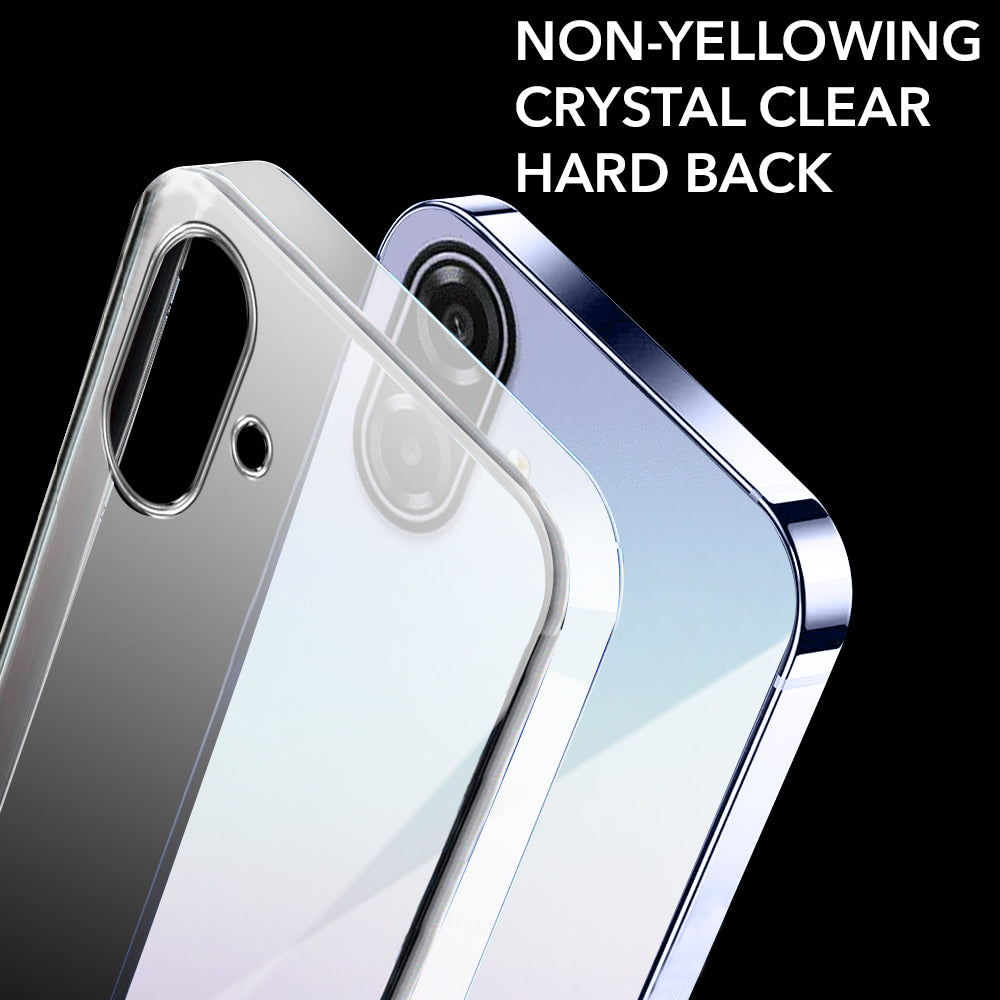For Samsung Galaxy A07 5G | F70e 5G Lifetime Anti-Yellow Clear Back Cover Case (Sleek Hard Crystal | Shockproof and Camera Protection)