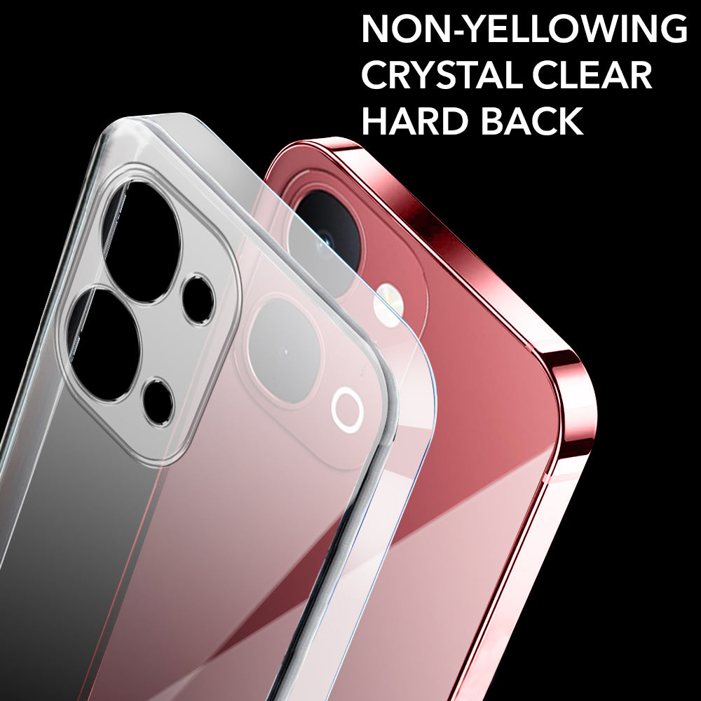 For Vivo Y31T 5G Back Cover Case Lifetime Anti-Yellow Clear (Sleek Hard Crystal | Shockproof and Camera Protection)