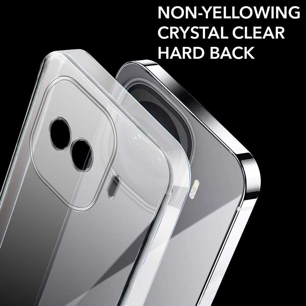 For Vivo iQOO 15R 5G Back Cover Case Lifetime Anti-Yellow Clear (Sleek Hard Crystal | Shockproof and Camera Protection)