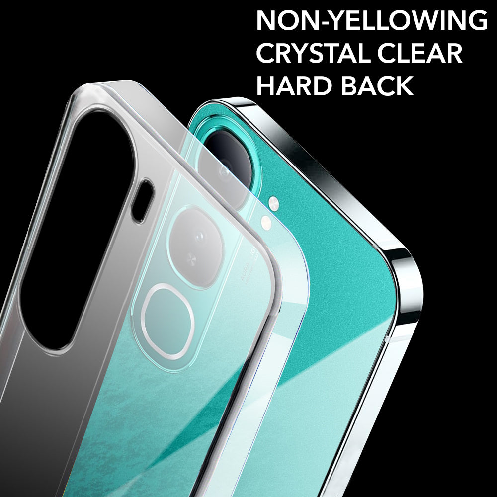 For Vivo Y300 Back Cover Case (Hard Anti Yellow Clear Case | Sleek Hard Crystal Clear | Drop & Camera Protection | Shockproof Polycarbonate)