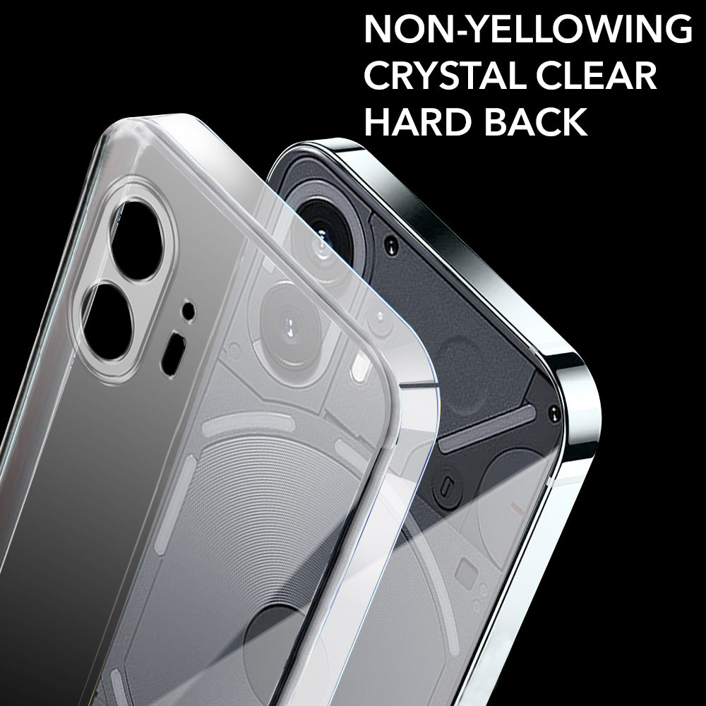 For Nothing Phone 2 Back Cover Case (Hard Anti Yellow Clear Case For Nothing Phone 2 Back Cover Case (Hard Anti Yellow Clear Case