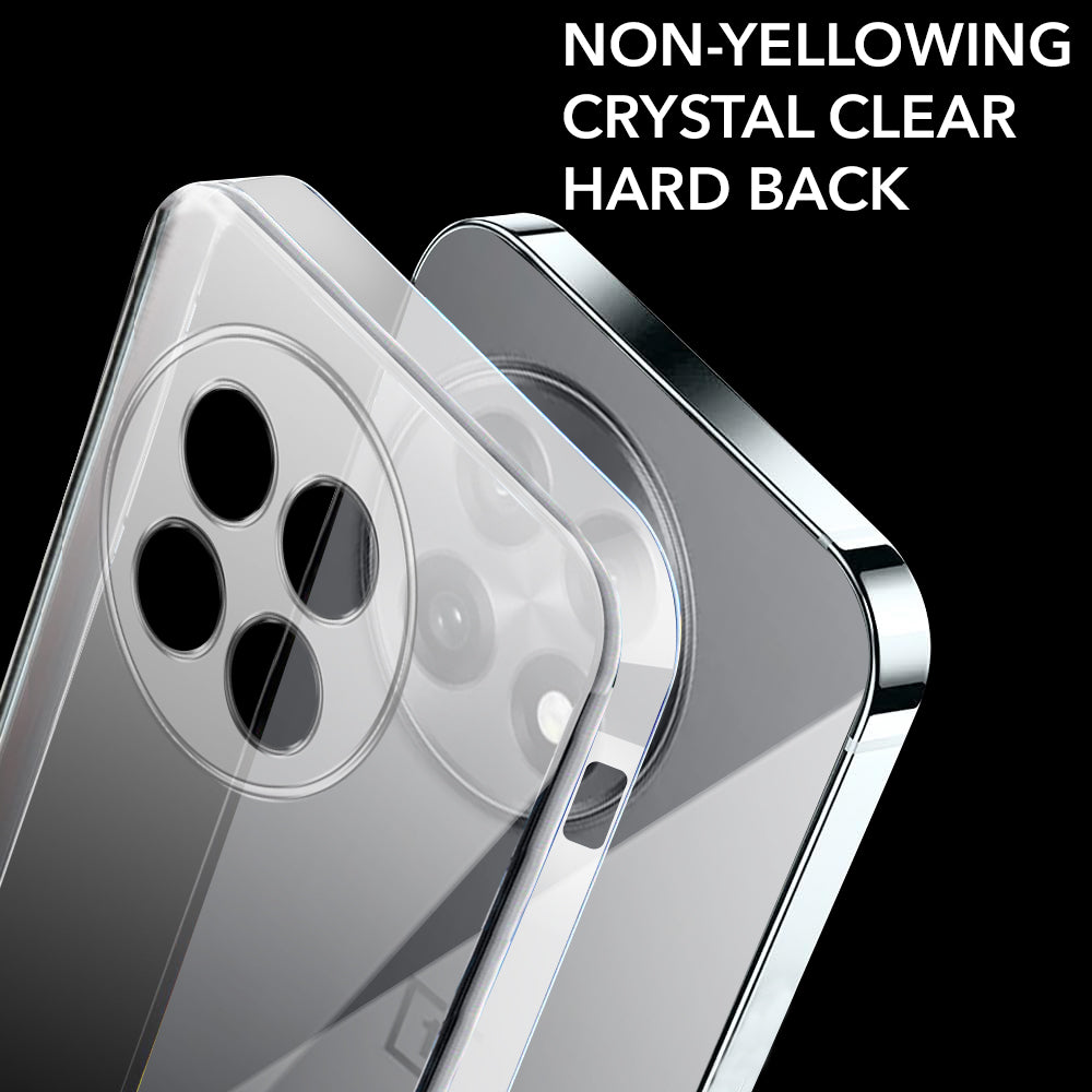 For OnePlus 13R 5G Back Cover Case (Hard Anti Yellow Clear Case | Sleek Hard Crystal Clear | Drop & Camera Protection | Shockproof Polycarbonate)