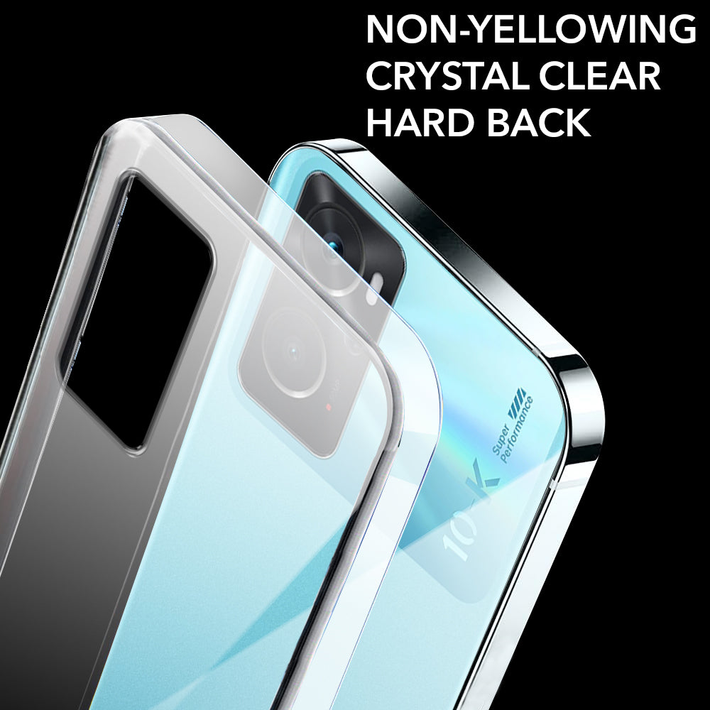 For Oppo K10 Back Cover Case (Hard Anti Yellow Clear Case | Sleek Hard Crystal Clear | Drop & Camera Protection | Shockproof Polycarbonate)