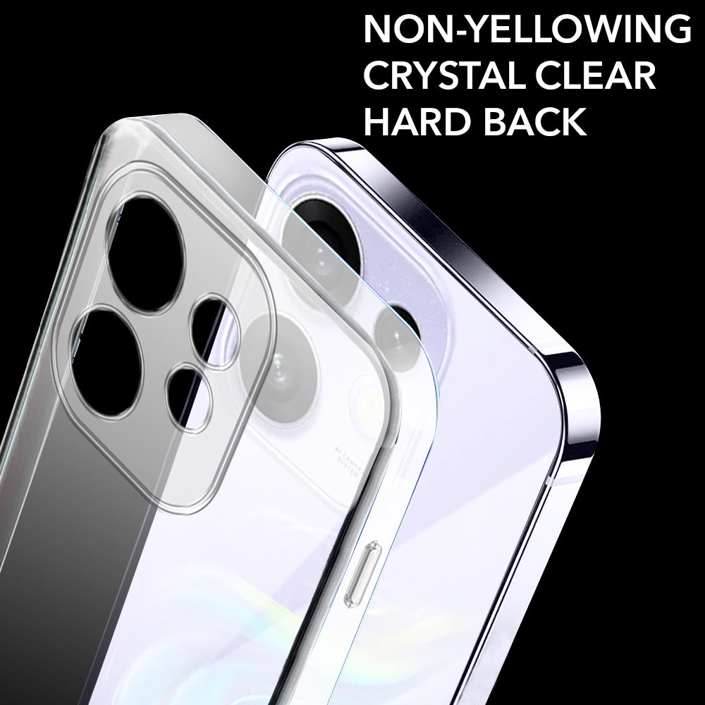 For Oppo Reno 16 Back Cover Case Lifetime Anti-Yellow Clear (Sleek Hard Crystal | Shockproof and Camera Protection)
