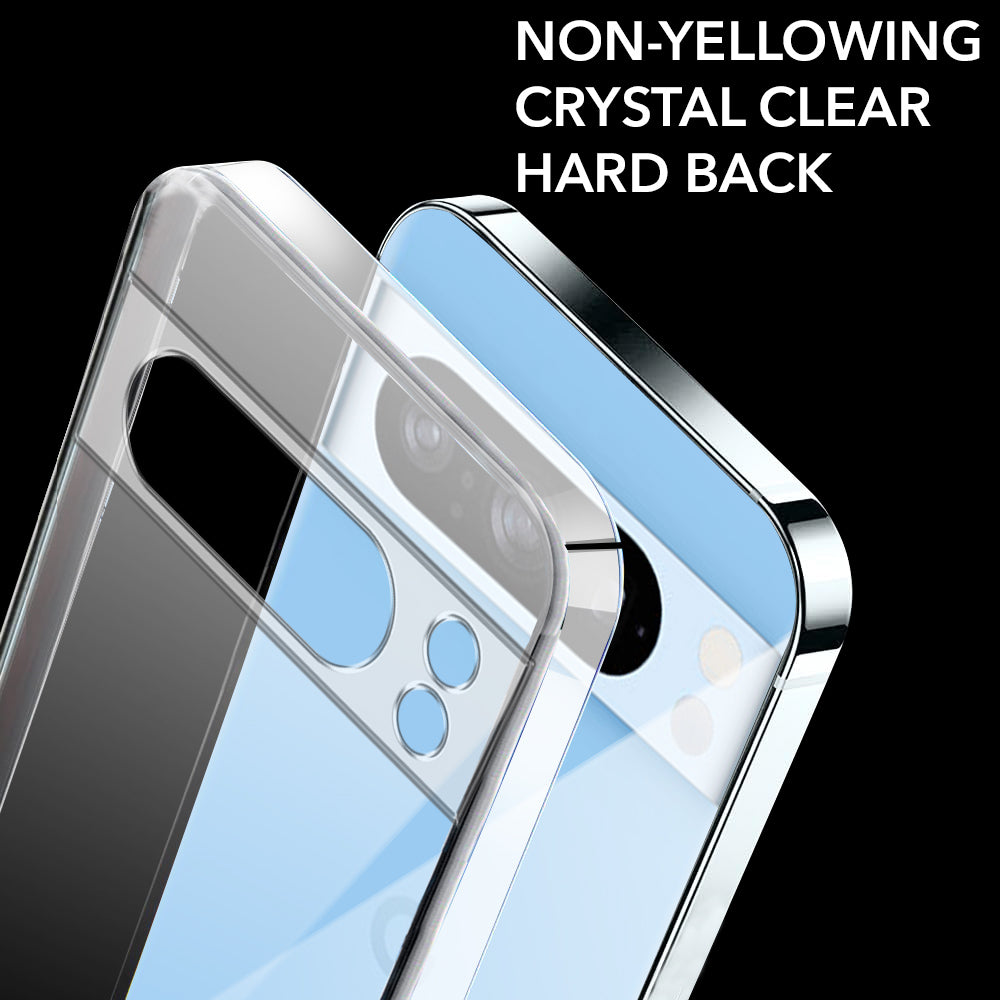 For Google Pixel 10 Pro Lifetime Anti-Yellow Clear Back Cover Case (Sleek Hard Crystal | Shockproof and Camera Protection)