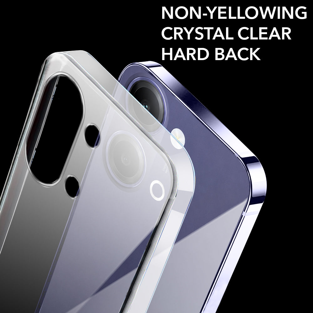 For Vivo iQOO Z11 Lite Back Cover Case Lifetime Anti-Yellow Clear (Sleek Hard Crystal | Shockproof and Camera Protection)