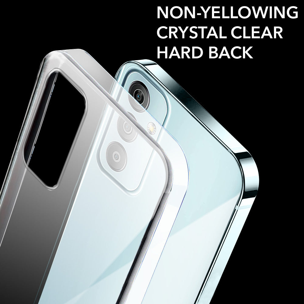 For Samsung Galaxy F23 5G Back Cover Case Lifetime Anti-Yellow Clear (Sleek Hard Crystal | Shockproof and Camera Protection)