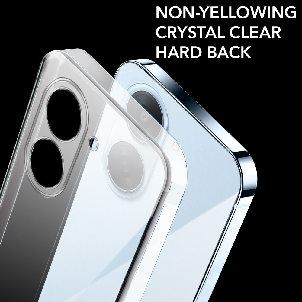 For Redmi A7 4G Back Cover Case Lifetime Anti-Yellow Clear (Sleek Hard Crystal | Shockproof and Camera Protection)