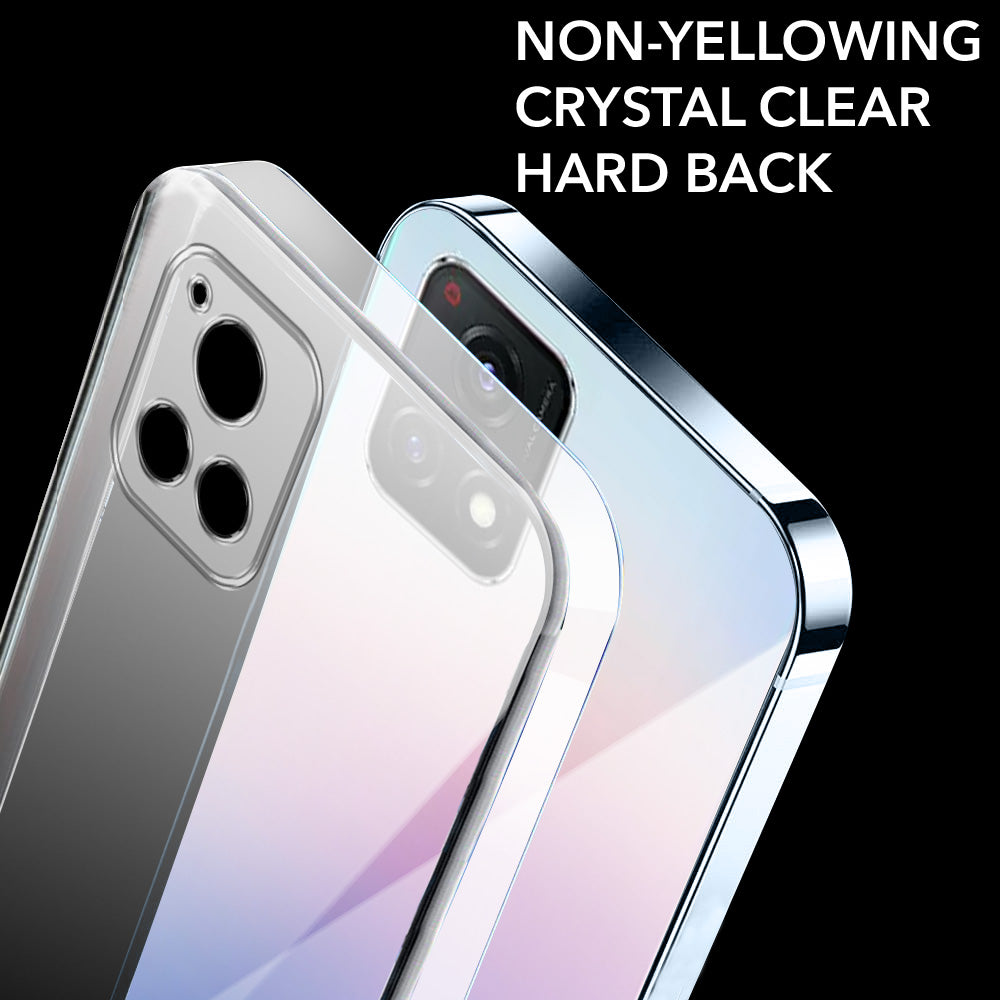 For Vivo Y72 5G | Y31s 5G Back Cover Case Lifetime Anti-Yellow Clear (Sleek Hard Crystal | Shockproof and Camera Protection)
