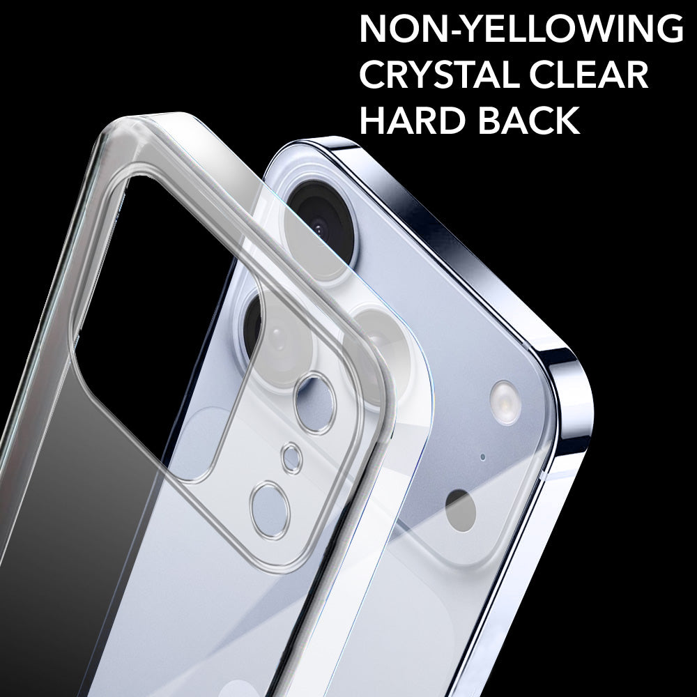 For Apple iPhone 18 Pro Max Back Cover Case Lifetime Anti-Yellow Clear (Sleek Hard Crystal | Shockproof and Camera Protection)