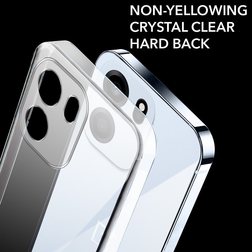 For Oneplus Nord CE 6 Back Cover Case Lifetime Anti-Yellow Clear (Sleek Hard Crystal | Shockproof and Camera Protection)