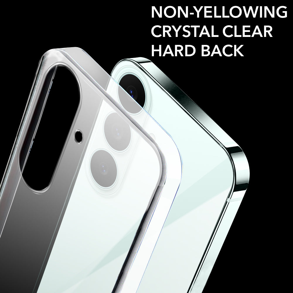 For Samsung Galaxy S26 FE Back Cover Case Lifetime Anti-Yellow Clear (Sleek Hard Crystal | Shockproof and Camera Protection)