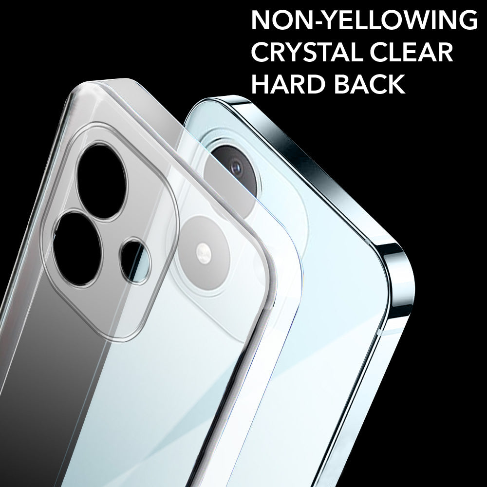 For Redmi Note 17 5G Back Cover Case Lifetime Anti-Yellow Clear (Sleek Hard Crystal | Shockproof and Camera Protection)