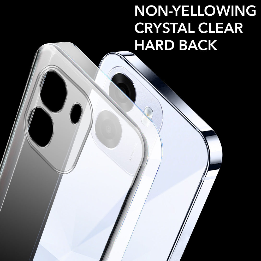 For Oppo A6 5G | Oppo K14 5G Back Cover Case Lifetime Anti-Yellow Clear (Sleek Hard Crystal | Shockproof and Camera Protection)