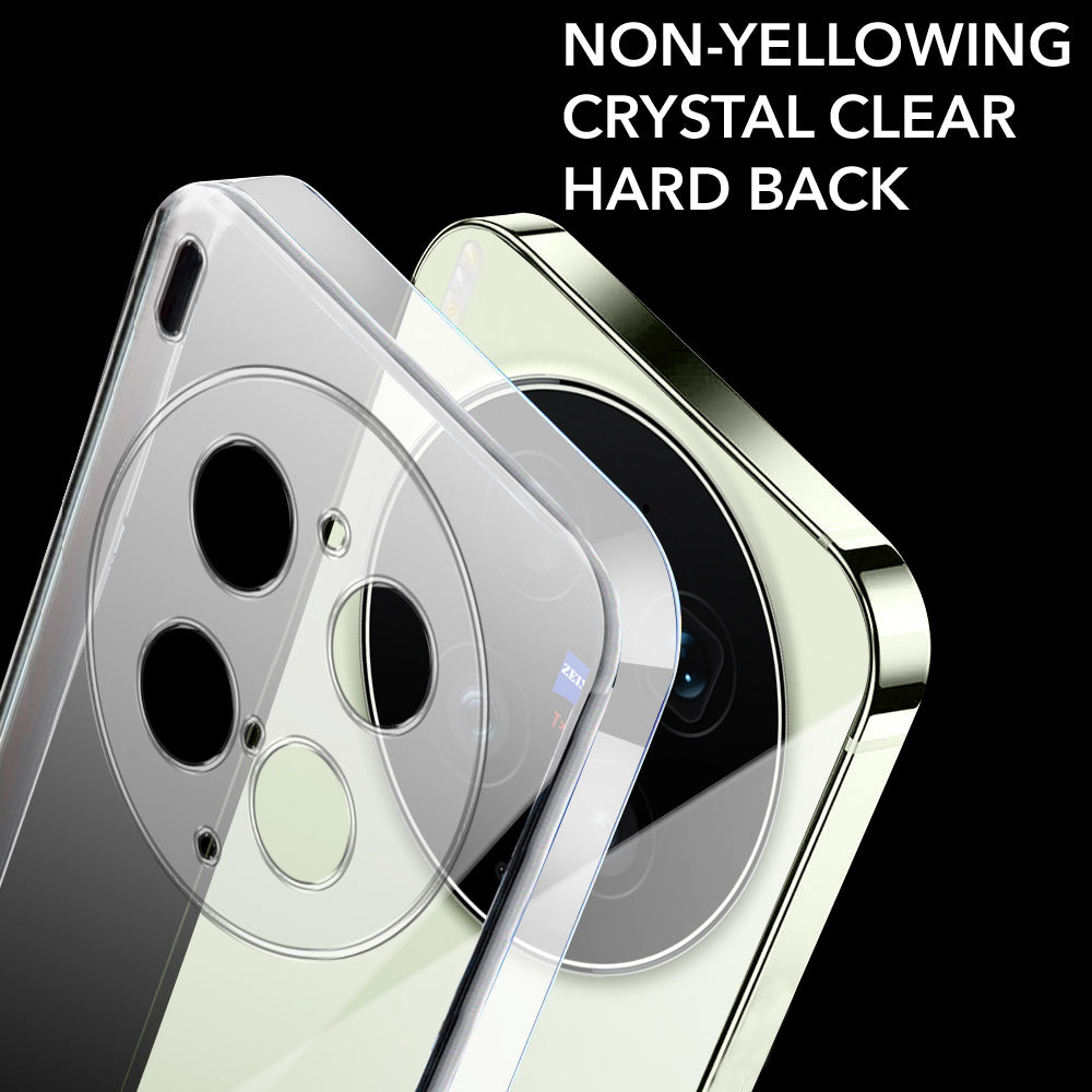 For Vivo X300 Ultra Back Cover Case Lifetime Anti-Yellow Clear (Sleek Hard Crystal | Shockproof and Camera Protection)