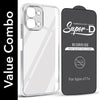 For Vivo iQOO Z11x 5G Combo with Back Cover and 9H Tempered Glass (Lifetime Anti-Yellow | Sleek Hard Crystal | Oleophobic Coating Screen Glass) (Copy)