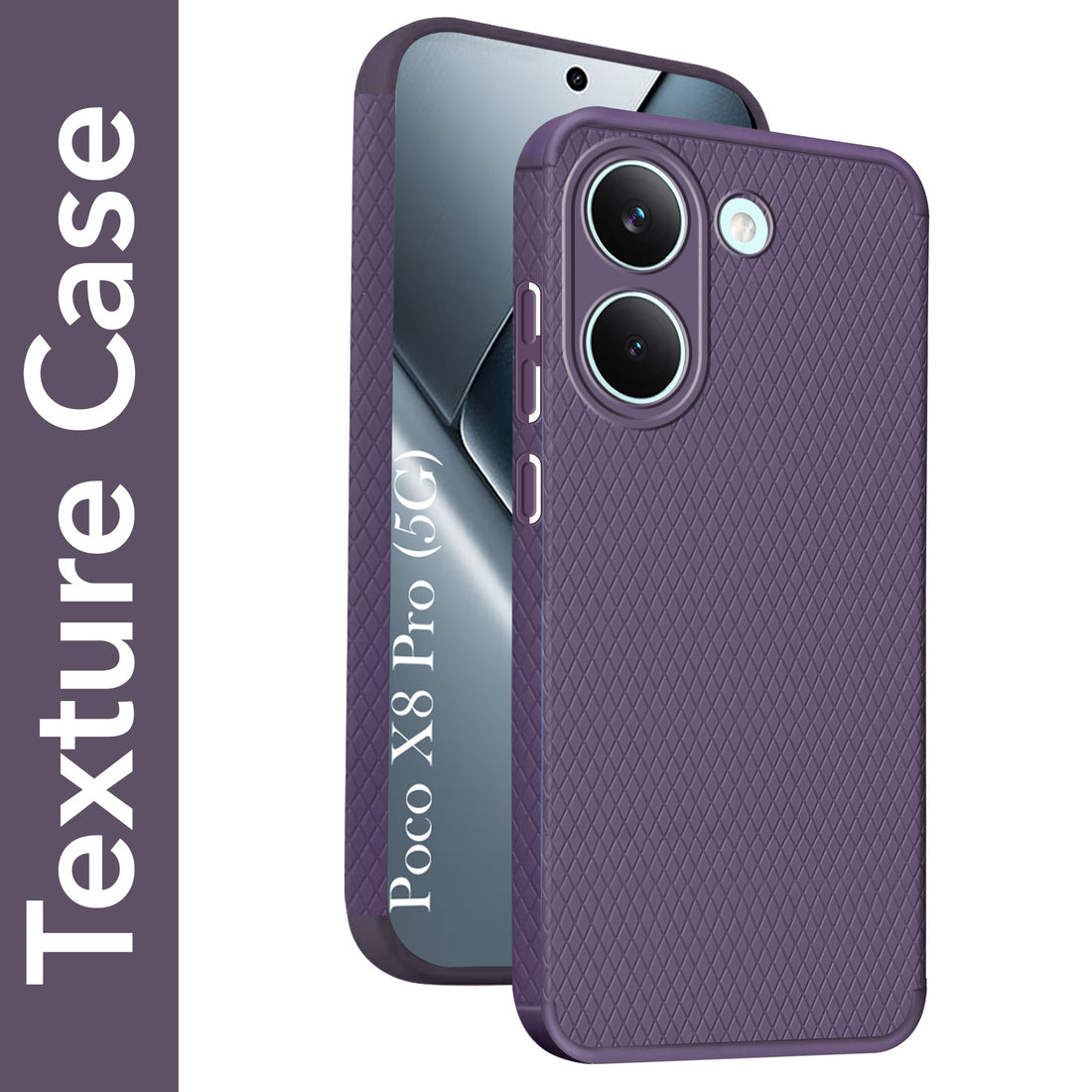 For Poco X8 Pro Back Cover Case Liquid Silicone (Camera Protection | Side Grip Texture | Soft and Flexible)