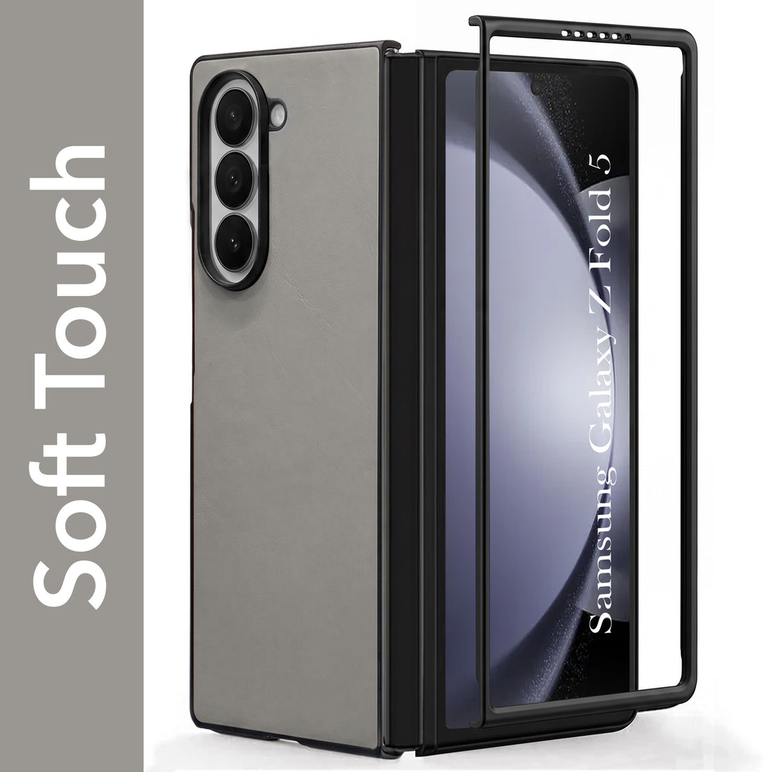 For Samsung Galaxy Z Fold 5 Premium Cover Case (Soft Leather Touch | Interior Protective Cloth | Slim 360* Protection)