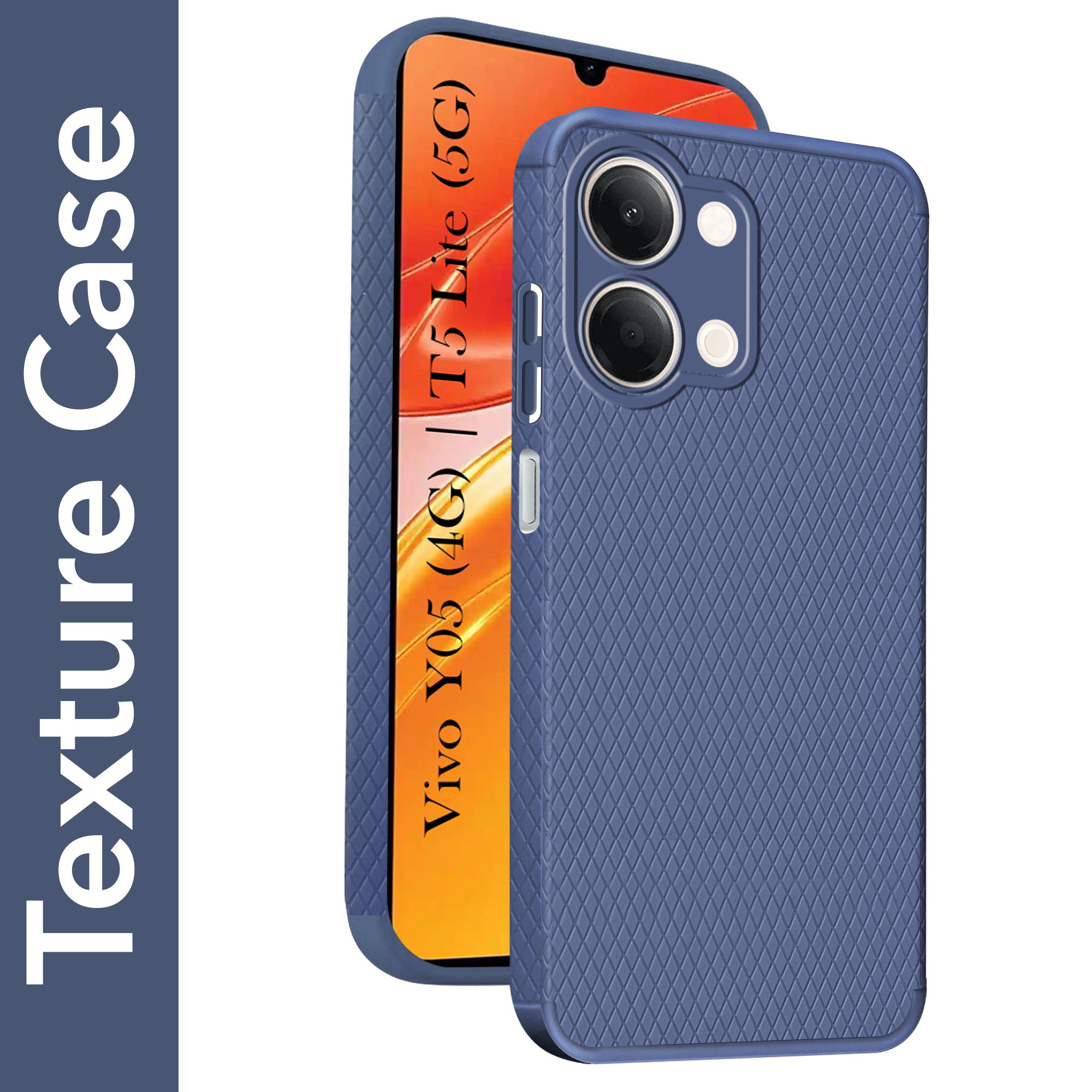 For Vivo Y05 (4G) | Vivo T5 Lite (5G) Back Cover Case Liquid Silicone (Camera Protection | Side Grip Texture | Soft and Flexible)