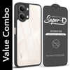 For Vivo Y11 | Vivo Y21 5G Combo with Back Cover and 9H Tempered Glass (Lifetime Anti-Yellow | Crystal Clear Shockproof | Oleophobic Coating Screen Glass)