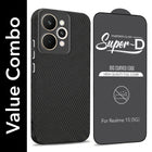 For Realme 15 Combo with Back Cover and 9H Tempered Glass (Liquid Silicone | Camera Protection | Oleophobic Coating Screen Glass)